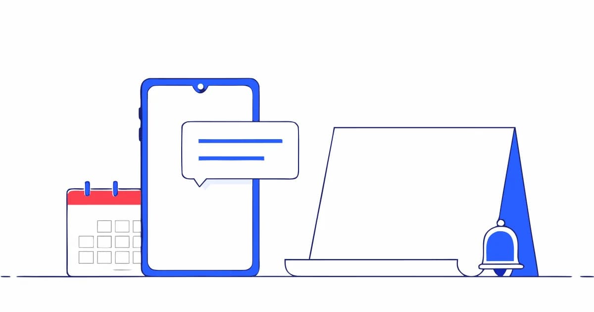Terminerinnerung per SMS auf einem Smartphone