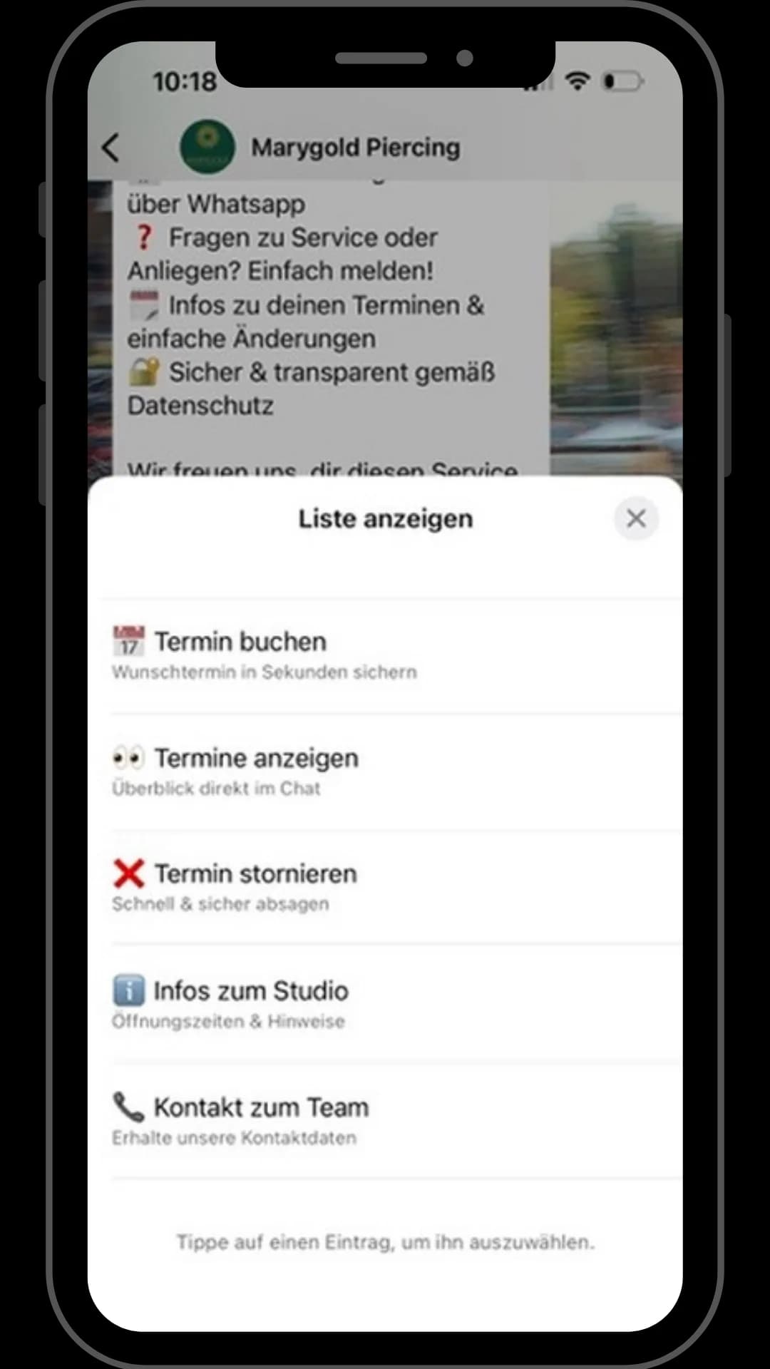 Kunden buchen und verwalten Termine direkt im WhatsApp-Chat