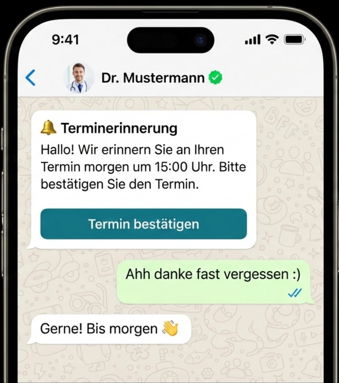 WhatsApp Chat mit APPOYNT für Arztpraxen